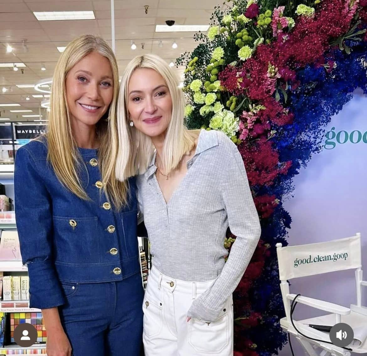 Goop brand activation floral installation by Flower Gypsies